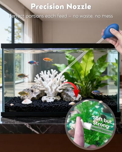 Pawfly Aquarium Coral Feeder Kit, 13.7" & 15.7" Long Tube with 11" Long Tweezers, Coral Food Feeders for Reef Marine Fish Shrimp, Long Acrylic Syringes with Stainless Steel Aquarium Tweezers - color: Blue, size: 13.7" & 15.7" coral feeders & 11" long twee