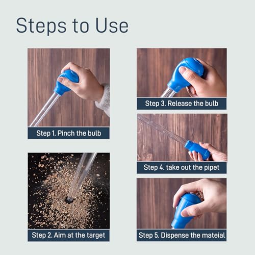 Aquarium Feeder Pipette with Dual Scale & Safe Rubber Tip, Multi-Function Fish Tank Siphon for Cleaning, Feeding and Water Changing - 11.42 Inch - size: 11.42 inch