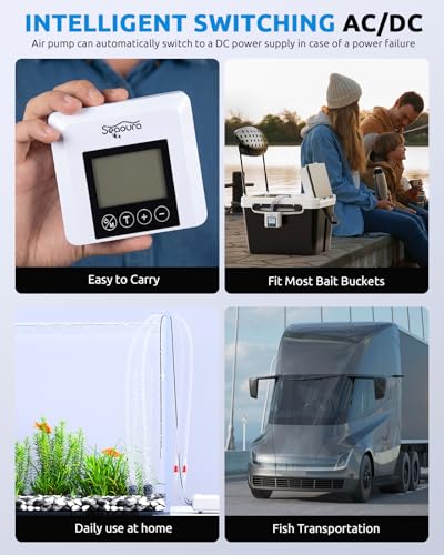USB Rechargeable Portable Aerator Fish Tank, Battery Powered Silent Air Pump Aquarium Bubbler for Bait Bucket 2.5w, Fishing Oxygen Pumps for Outdoor, Power Outages - color: White