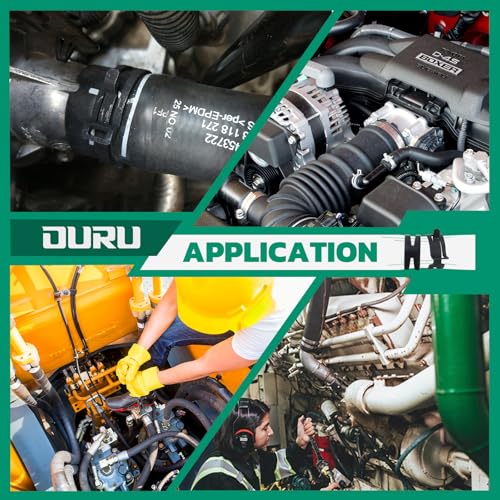 OURU 180PCS 6-25mm Spring Band Hose Clamps Assortment kit, Constant Tension Hose Clamps for Fuel Lines, Silicone Vacuum Hoses, Water Pipe, Low-Pressure Air Clips - size: 180PCS (6-25mm)