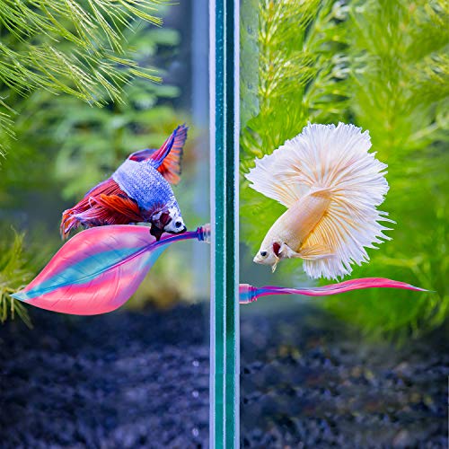 WILLBOND 2 Pcs Pink Silicone Betta Fish Bed Leaf Hammock Betta Fish Tank Accessories Decorations for Aquarium Ornaments, Practical Resting Spot, Comfortable and Safe - color: Pink