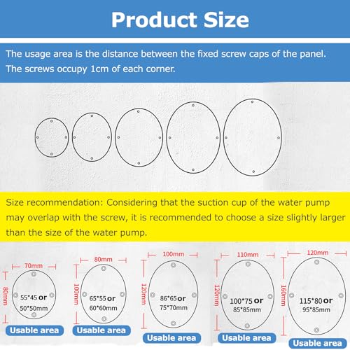 Water Pump Stand Fish Aquarium Accessories Sump Fish Tank Water Pump Rack Acrylic Shockproof Water Pump Bracket submersible pump stand Suction Cup Pump Rack (80×70MM) - size: 80×70MM