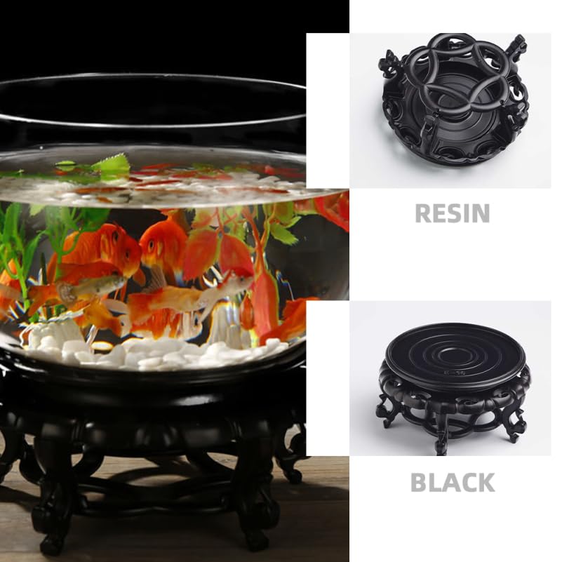 Resin Fish Bowl Stand 8.85X8.85X3.93In High Leg Plant Holder for Fish Tank Goldfish Aquarium and Small Potted Plants Display