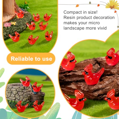 60 pcs Mini Resin Bird Many Styles Variety Tiny Luminous Animals Figures Miniature Little Small Animal Figurines Bulk for Micro Fairy Garden Landscape Accessories Hide Crafts Decor Aquarium - color: Bird-60p