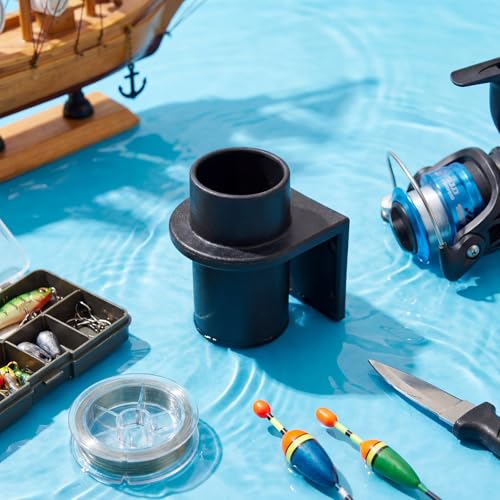 Fishing Net and Gaff Holder, Vertical Wall Mount Storage Plastic Bracket for Boat Docks, Garage Walls, Net & Long Handle Tools Organizer, 3.15 x 2.76 x 2.36 in