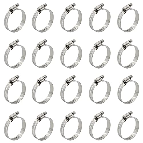 20PCS Cable Clamp,TTZEZE Adjustable 304 Stainless Steel Duct Clamps Hose Clamp Pipe Clamp Air Ducting Clamp Worm Drive Hose Clamps Tube Clamp Metal Clamp Pipe Hoop,Pipe or Wire Cord Installation - size: Adjustable: 33-57mm/1.3-2.24''