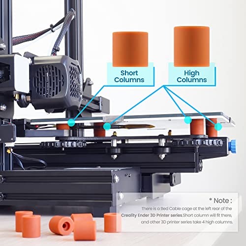 3D Printer Heat Bed Leveling Parts,Silicone Column Solid Mounts,Leveling Spring Replacement Part (8 Pack) - color: 8 Pack