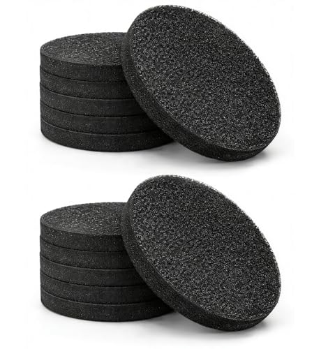 Fx4 Carbon Filter Pads Compatible with Fluval FX4 FX5 / FX6 Canister Filter,Replacement Carbon Impregnated Foam Pads Aquarium Filter Media Pack of 12 - color: BLACK 12PC