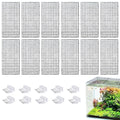 12 Pack Transparent Acrylic Tank Lid with Clips, Aquarium Lid Hood, Fish Tank Top Cover, Breeder Tank Lid, Acrylic Grid Panel Fish Tank Lid, Aquarium Cover Lid - color: Black, size: 12 Pacs