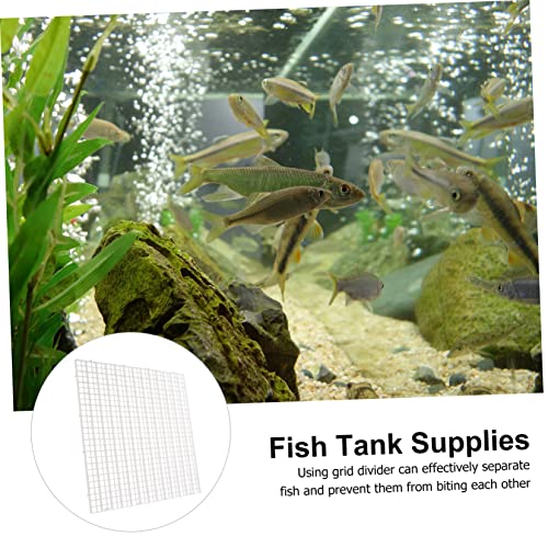 UKCOCO 1set Fish Tank Divider Grid Isolation Board Easy to Install Aquarium Supplies Includes Clips and Cable Ties for Breeding and Isolation Needs
