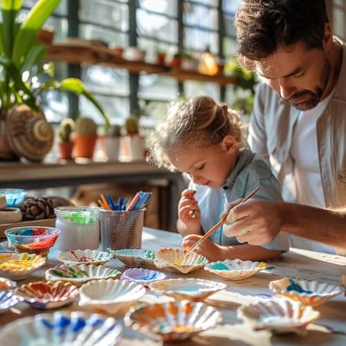 HappyFiller 12PCS Natural Seashells 2-3 Inch,White Sea Scallop Shells for Crafts,Painting,Beach Theme Party,Wedding Centerpieces Decor, Aquarium Fish Tank,Vase Filler,Home Decoration - color: White/2-3 in