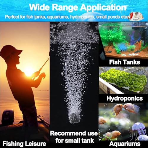 10 Pack Aquarium Air Stones - Air Pump Accessories of 1 Inch Cylinder Fish Tank Air Stone Aerator Bubble Diffuser for Nano Air Pumps Fish Tanks and Small Buckets