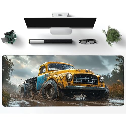Car Mouse Pad, Plant Gaming Mouse Pad 24x12in, Stitched Edges Large Desk Mat, Office Desk Accessories, Mousepad with Non-Slip Rubber Base, Large Gaming Keyboard Mat, for PC, Office Desktop 1-8364 - color: Car1, size: 24x12in