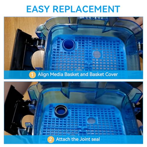 CCF221 Media Basket Joint Seal Replacement for Penn Plax Cascade Canister Fiilter 700,1000,1200,1500 Canister Filter Replacement Parts 2-Pack