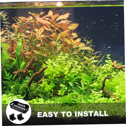 Toddmomy 2pcs Floating Plant Aquarium Moss Holder Suction Cups Hanging Fish Tank Planter Cups for Aquatic Plants Fish Tank Holder Aquarium Decorations