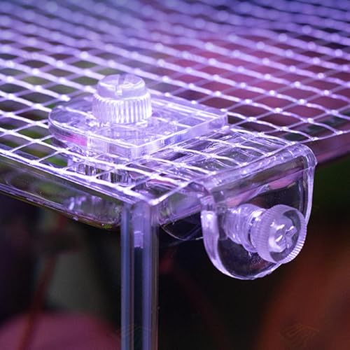 Fish Tank Top Cover - Aquarium Glass Lid Support Clip Set, Acrylic Rimless Tank Hood Holder | Anti-Jump Net Clamp, Top Cover Clamp Bracket System, Aquarium Accessory for Fish Container Stability Use