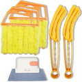5Pcs Window Blind Cleaning Set, Washable dust Removal Cleaning Tools, air Vent Cleaning Brush, Track Cleaning Brush, dust Removal Cleaning Tools for Blinds, air conditioners, Track, and Fans