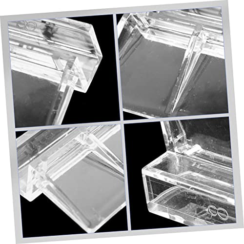 COLLBATH 16pcs Sturdy Acrylic Aquarium Lid Brackets Fish Tank Cover Support for Easy for Various Tank for Open