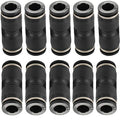 10PCS Pneumatic Push to Connect Fittings, PBT Plastic Union Straight 3/8"x 3/8"Tube OD Quick Connector for Home Garage Air Brake Air Compressor - size: 3/8"x 3/8"