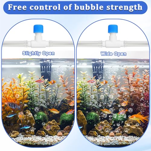 Psyqtsuary 12 Pcs Check Valve Aquarium Air Pump Accessories, 6 Check Valves+6 T Shaped Air Valves Non-Return Control Valve for 3/16" Aquarium Tubing (Black)