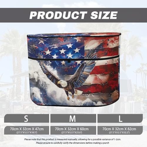 4th of July Stars and Stripes Eagle Travel Trailer Propane Tank Cover 20 Pound Double for RV/Trailer/Camper Travel Trailer Polyester Waterproof Cover - color: 4th of July Stars and Stripes Eagle, size: S(20LB)