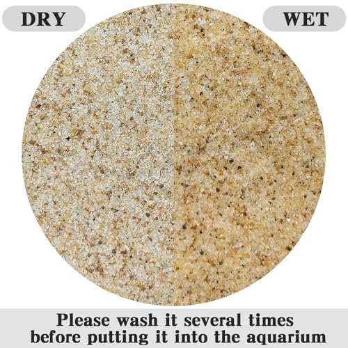 FANTIAN 5 lbs Aquarium Silica Sand. 0.4-0.8 mm Mini Gravel Substrate for Fish Tank, Plants Potted, Fire Pits, Candle, Vase Filler and Crafts - color: Beige, size: 5 LB