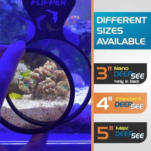 Flipper DeepSee Viewer Clear Orange Filter Attachment for Flipper DeepSee Viewer 4" Magnetic Aquarium Glass Magnifier for Coral Color Correction, Reef Photography and Aquarium Videography - color: Clear, size: STD 4"