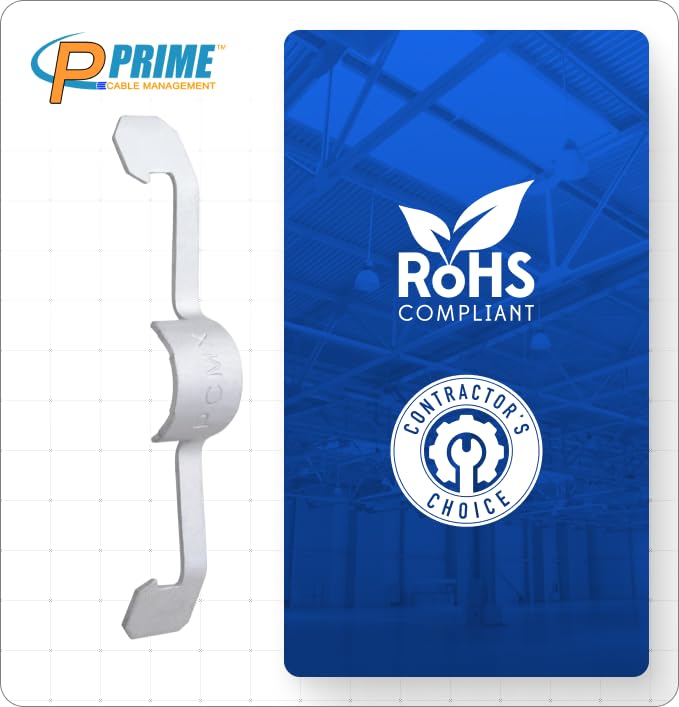 Conduit Cable Support Clip to Ceiling Wire, Threaded Rod & Flanges. Heavy Duty Spring Steel Clip / 100 Pack - size: 100 Pack