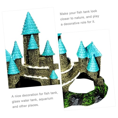 PRETYZOOM Cartoon Castle Aquarium Decor Vibrant Fish Tank Ornament Easy-Care Accessory for Aquariums Beautiful Castle Model for Tank Decoration and Attractive Design