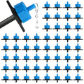 100PCS 1/4" Drip Irrigation Emitters, Kalolary 2 GPH Pressure Compensating Drippers for 4/7mm Tube Micro Sprinkler Garden Constant Water Flow Head for 8L/H Pressure Drip Irrigation Parts (Blue) - color: 2GPH Blue