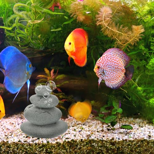 Balacoo Balanced Stones Cairn for Zen Garden Decor: Realistic Stacked Stone Ornament for Sand Table, Fish Tank, Micro Landscape Decoration - 2.56"