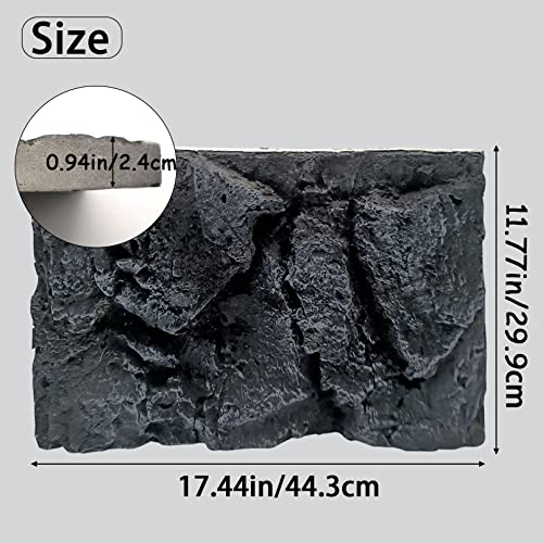 Rock Terrarium Background 3D Reptile Tank Background Board Amphibian Stereo Backdrop Wall Snake Habitat Decor for Lizard Bearded Dragon Gecko Spider Chameleon Turtle Fish (Small Dragon Stone) - color: Qinglong Stone