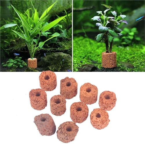 60Pcs Plant Ring Aquarium Fixed Watertank Filter Weightsholder Plants Fixing Tool Aquatic Media Pottery Gravityceramic Rings