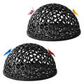 Aquarium Shrimp Hide, Fish Tank Porous Cave Shelter Hideout Ornament, Detachable Breeding Shrimp Hide & Rest Tunnel, 2 Set, Black - color: Black