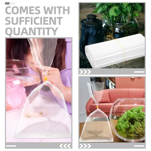 Veemoon 50Pcs Clear Plastic Fish Transport Bags Packing Bags for Aquarium Use for Pet Stores and Fish Farms Oxygen Supply Leak Resistant Shipping