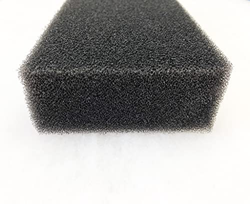 Wave Point Filter Foam Sponges, Bio Sponge Filter Media Pad, Cut-to-Size Foam for Aquarium Fish Tank up to 24" (Black 40PPI (2pc), 3" x 18" x 2") - color: Black 40PPI (2pc)