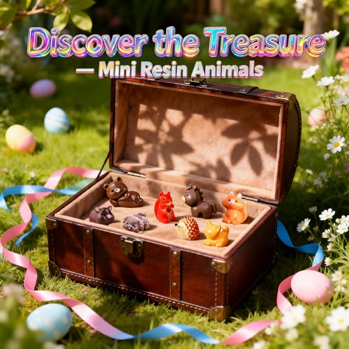 Miniature Resin Animal Figures - 40 Styles Tiny Collectible Animals for Fairy Garden, DIY Landscape, Terrain Building, Home Decor, Desk Display and Aquarium Models (Animal Mix)