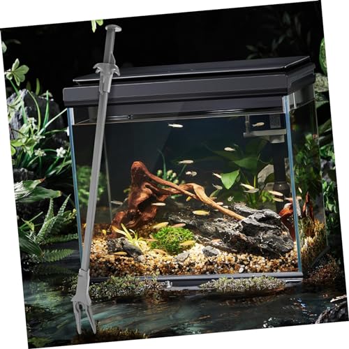 Extra Long Aquarium Tweezers Curved Tip Plastic Water Plant Tongs for Foreground Carpets and Aquatic Plant Trimming