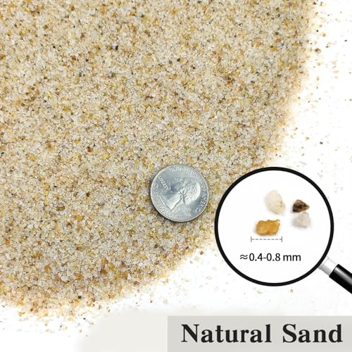 FANTIAN 20 lbs Aquarium Silica Sand. 0.4-0.8 mm Mini Gravel Substrate for Fish Tank, Plants Potted, Fire Pits, Candle, Vase Filler and Crafts - color: Beige, size: 20 LB
