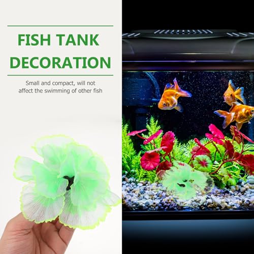 PRETYZOOM Artificial Silicone Aquatic Plant Aquarium Decoration Lifelike Green Simulation Water Plant for Fish Tank Home Aquarium Supplies