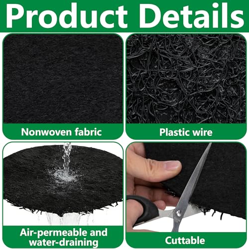 12 Pack Pot Mesh Drainage Discs, 6 Inch Thickened Drainage Hole Insert Pads, Reusable Plant Pot Bottom Mesh Mats for Indoor Outdoor Gardening to Prevent Soil Loss and Keep Root Healthy - color: 6 Inch-12 Pcs