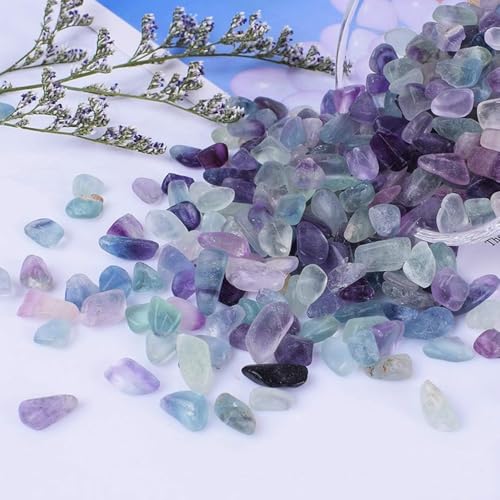 0.44Ib Crystal Chips Bulk Tumbled Crushed Stones Garden Tool for Fountain Vase Filler Planters Decorative Fish Tank Potted