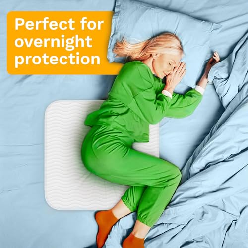 GREEN LIFESTYLE Washable Underpads - Large Bed Pads for use as Incontinence Bed Pads, Reusable Pet Pads, Great for Dogs, Cats, Bunny, Seniors Bed Pad (Pack of 10 - 34x36), Blue - color: Blue/White, size: 10 Pack - 34x36