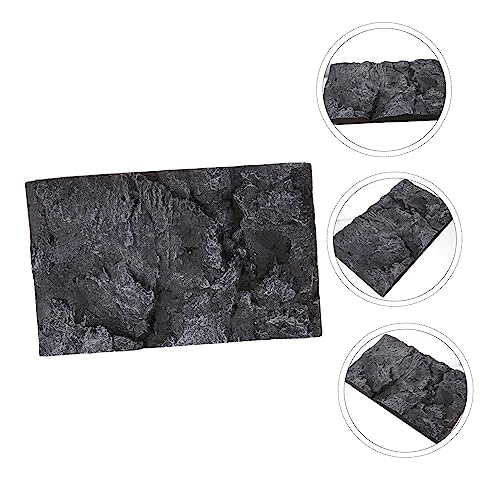 Mikikit 3D Reptile Tank Background Board Pu Material Turtle Habitat Decoration 17.7X11.8 Inch Aquarium Terrarium Wall Display