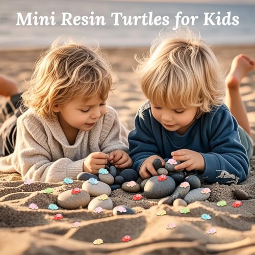 200 PCS Mini Resin Turtle, Miniature Resin Turtles, Tiny Turtle Animals for Dollhouse, Aquarium, Cake Decorations, Fairy Garden Landscape