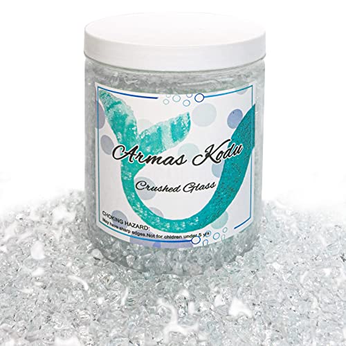 Crushed Glass for Resin Art, Broken Glass Pieces for Crafts Vase Filler Home Decorations,Crushed Glass for Crafts,3-6mm,1.5 Pound (Crystal/Transparent) - color: Crystal/Transparent