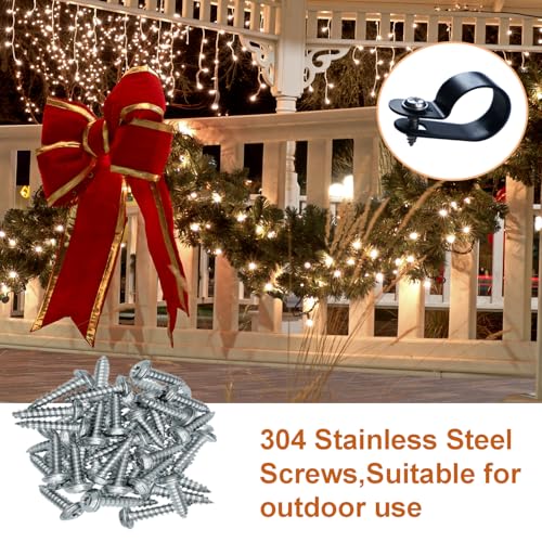 120 Pack 3/8 in Rope Light Clips Black,Rope Light Clips p-Style Mounting Clips Plastic Cable Clamps for Wire Management (Black-120p, 3/8)