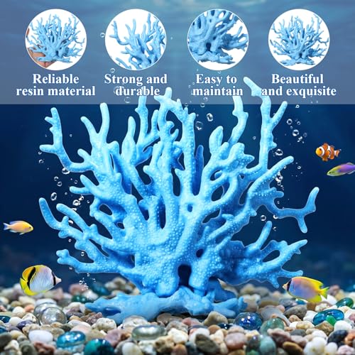 Artificial Aquarium Coral Ornament, Plastic Fish Tank Plants Decoration, Fish Tank Fake Coral, Cute Fish Tank Decorations, Multi-Purpose Simulation Water Grass for Aquarium Landscape
