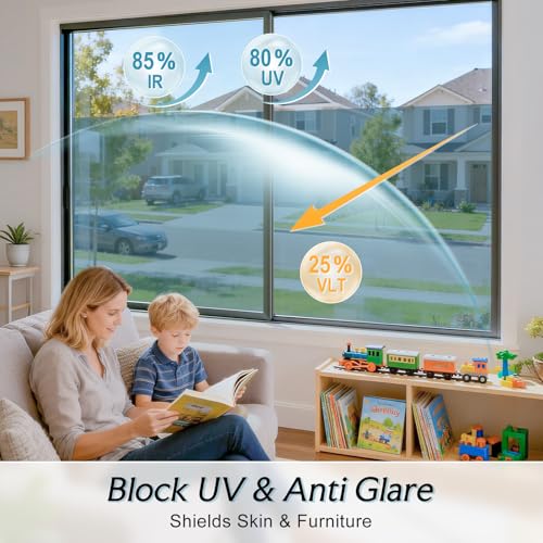 DOWELL One Way Window Privacy Film with 3 Tools Window Tint for Home Heat Control Anti UV Sun Blocking Reflective Mirror Covering See Out Not in for House and OfficeSilver 23.6" X 78.7" - color: Silver, size: 23.6" X 78.7"