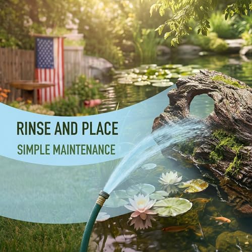 Driftwood Koi Sanctuary, Outdoor Pond Fish Refuge with Weighted Base, Natural Looking Hiding Shelter to Protect Goldfish and Koi from Herons - color: Imitation Wood